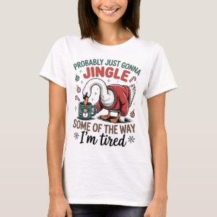 Camiseta Ganso Cansado Campana Parte Del Camino Divertida N