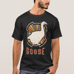 Camiseta Ganso Clásico Vintage Retro Amor Animal