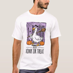Camiseta Ganso de Bruja de Halloween Honk o Tratar
