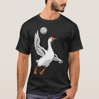 Camiseta Ganso de voleibol divertido animal spiker