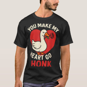 Camiseta Ganso del Día de San Valentín - Me Haces el Corazó