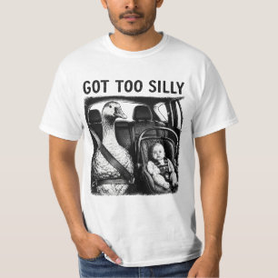 Camiseta Ganso Demasiado Tonto Asiento De Seguridad Para Be