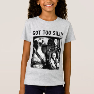 Camiseta Ganso Demasiado Tonto Asiento De Seguridad Para Be