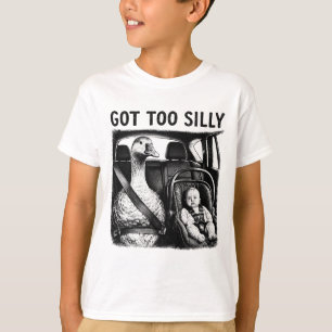 Camiseta Ganso Demasiado Tonto Asiento de Seguridad para Be