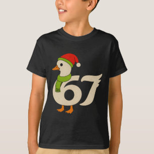 Camiseta Ganso divertido 67 Navidad 6 7 Meme Pato Sombrero 
