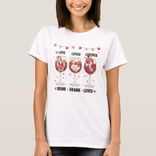 Camiseta Ganso divertido amante del vino bebe bebió amado S