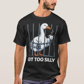 Camiseta Ganso Divertido con Humor Demasiado Tonto