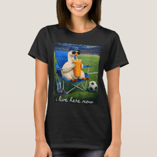 Camiseta Ganso divertido de fútbol vivo aquí ahora