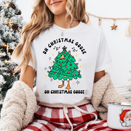 Camiseta Ganso divertido de Navidad - Oh Ganso de Navidad