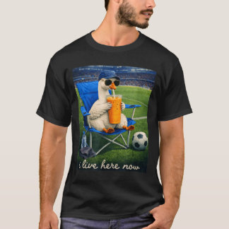 Camiseta Ganso Divertido Fútbol Vivo Aquí Ahora