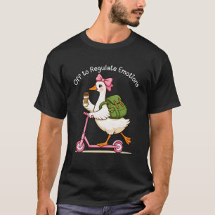 Camiseta Ganso Divertido para Regular Emociones Salud Menta