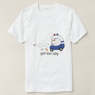 Camiseta Ganso Divertido Policía Humor Demasiado Tonto