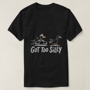 Camiseta Ganso Divertido Policía Humor Demasiado Tonto