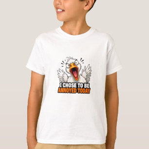 Camiseta Ganso Enfadado Divertido - Elijo Estar Molesto Hoy