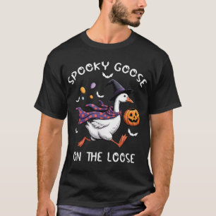 Camiseta Ganso espeluznante suelto Bruja Ganso tonto Animal