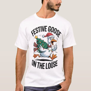 Camiseta Ganso Festivo Suelto Ganso Divertido