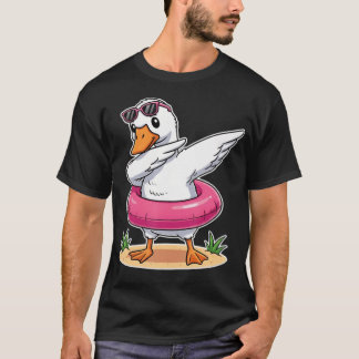 Camiseta Ganso haciendo dabbing Pato divertido Piscina de p