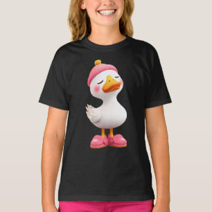 Camiseta Ganso Kawaii con gorro para dormir - Pato lindo pa
