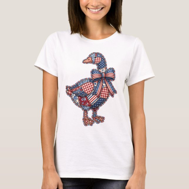Camiseta Ganso Patriótico Acolchado (Anverso)
