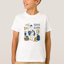 Camiseta Ganso Regreso a la Escuela Suministros Escolares R