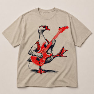 Camiseta Ganso Rockstar Genial Tocando Guitarra Eléctrica R