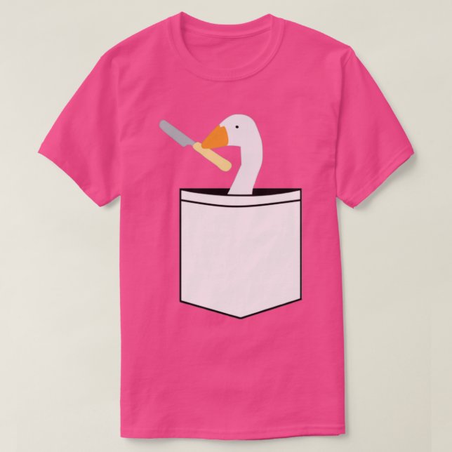Camiseta Ganso sin título con cuchillo de mantequilla en un (Diseño del anverso)