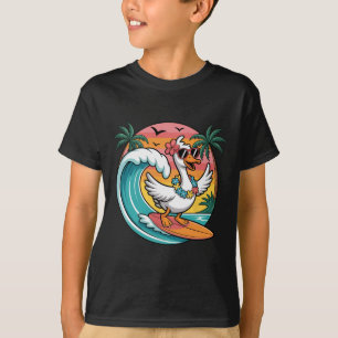 Camiseta Ganso Surfista Retro Vibraciones de Verano Hawaian