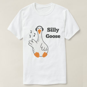Camiseta Ganso Tonto con Auriculares – Ganso Divertido y Li