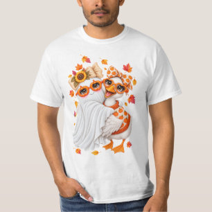 Camiseta ganso tonto de otoño fantasma Otoño Halloween 