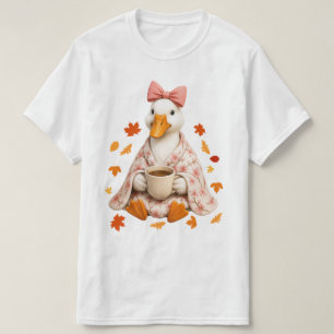 Camiseta Ganso Tonto Manta de Flor de Cerezo de Café de Oto