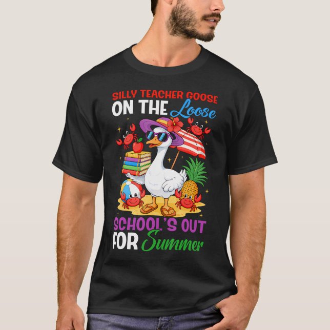 Camiseta Ganso Tonto Profesor Suelto Último Día De (Anverso)