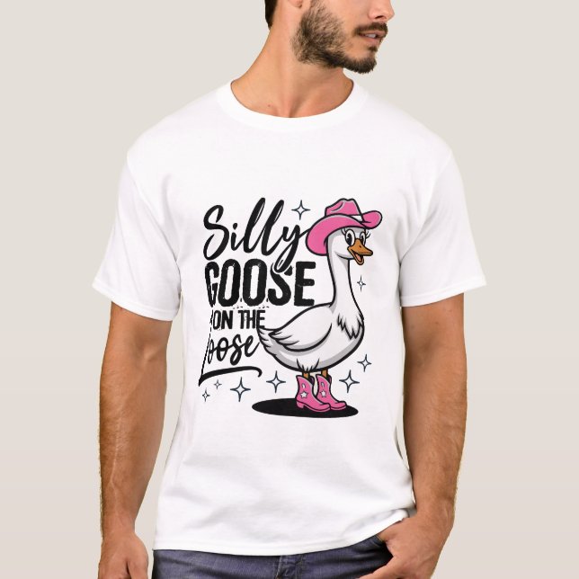 Camiseta Ganso Tonto Suelto Ganso Divertido (Anverso)