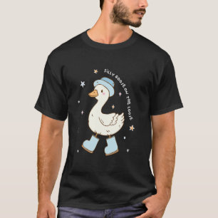Camiseta Ganso Tonto Suelto, Meme Divertido De Ganso Tonto