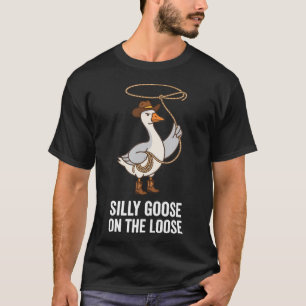 Camiseta Ganso Tonto Suelto Vaquera de Ganso Divertido