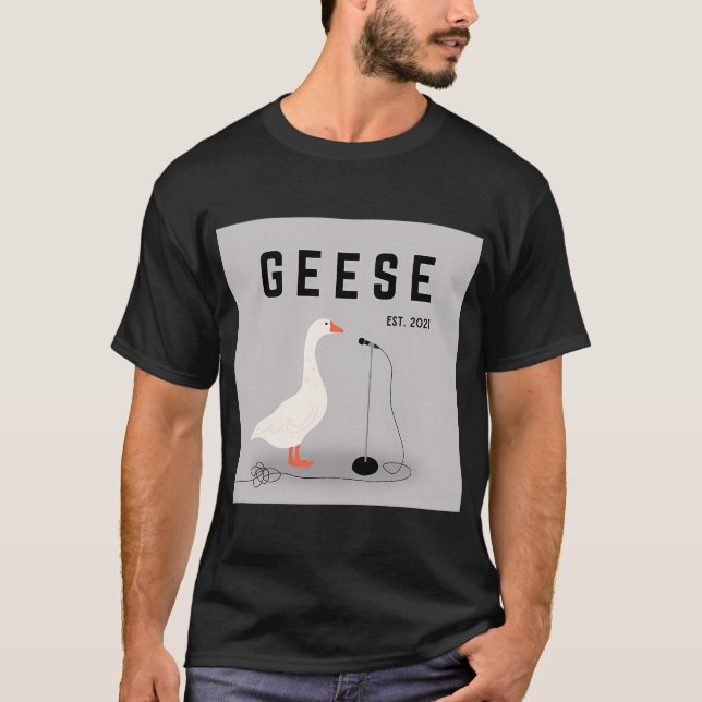 Camiseta Gansos Banda Gráfico Gris (Anverso)