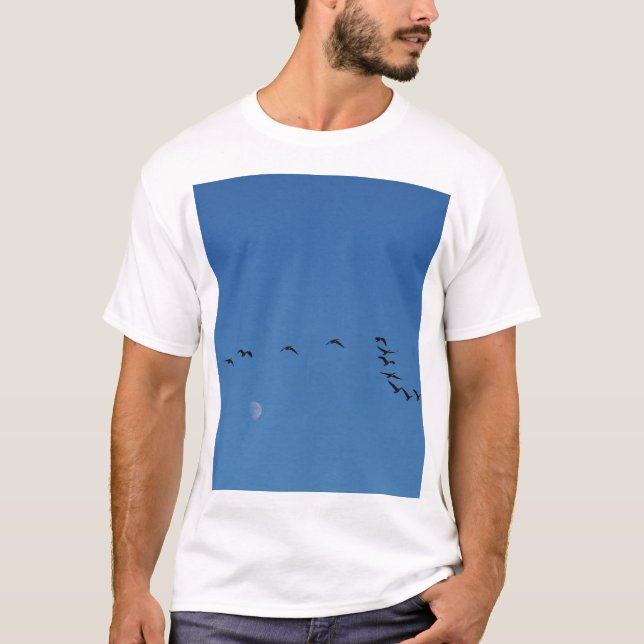 Camiseta gansos canadienses en vuelo (Anverso)