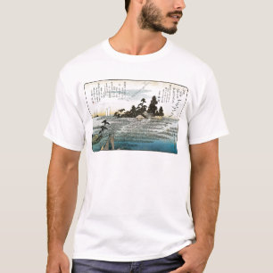 Camiseta Gansos descendentes en Haneda, C. 1837-38. JAPÓN