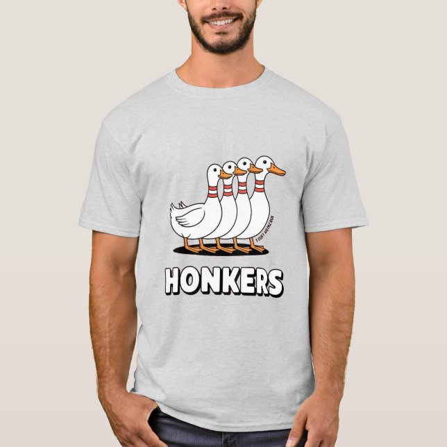 Camiseta Gansos Honkers Divertidos Meme de Ganso Gracioso (Anverso)