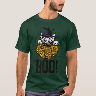 Camiseta Gantano Mascota Peekaboo Halloween Cat Leopardo P