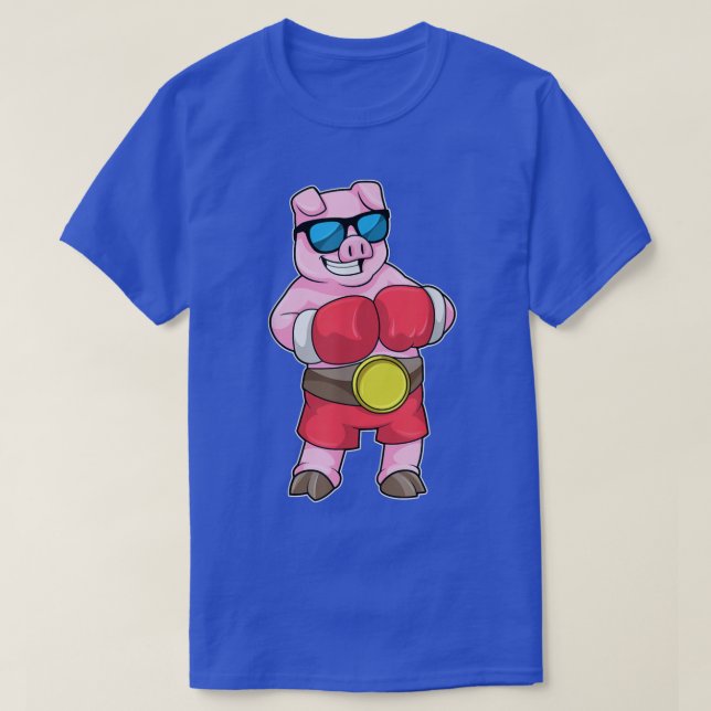 Camiseta Gantes de boxeo de cerdo Deportes (Diseño del anverso)