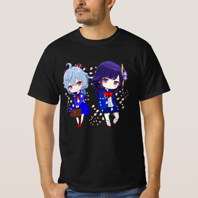 Camiseta Ganyu y Raiden Shogun (Anverso)