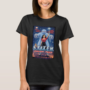 Camiseta Ganzúa de ganchillo de superhéroe libro de histori
