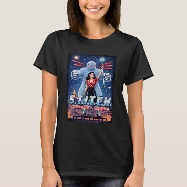 Camiseta Ganzúa de ganchillo de superhéroe libro de histori (Anverso)
