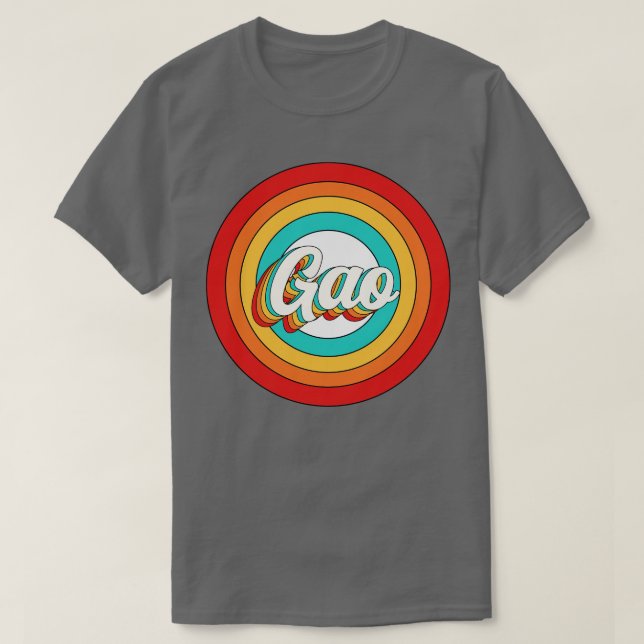 Camiseta Gao Name Shirt Vintage Gao Circle (Diseño del anverso)