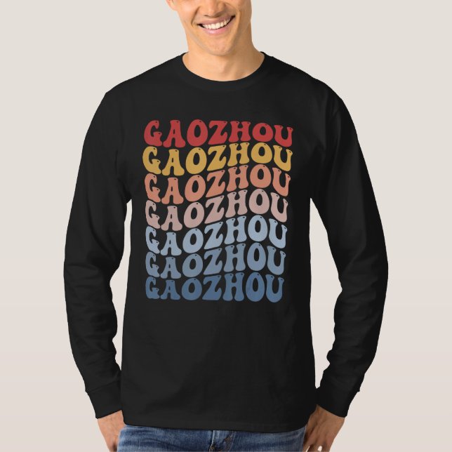 Camiseta Gaozhou City Groovy Retro (Anverso)