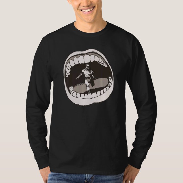 Camiseta Gape de huida de boca retro (Anverso)