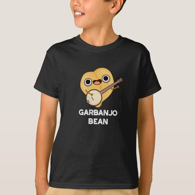 Camiseta Gar-banjo Bean Funny Garbanzo Banjo Pun Dark BG (Anverso)