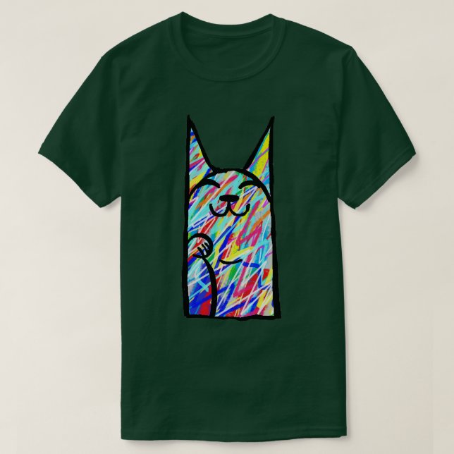 Camiseta garabato de gato (Diseño del anverso)