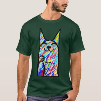 Camiseta garabato de gato
