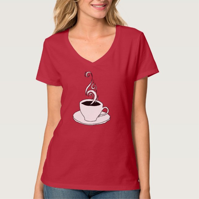 Camiseta garabatos de café (Anverso)